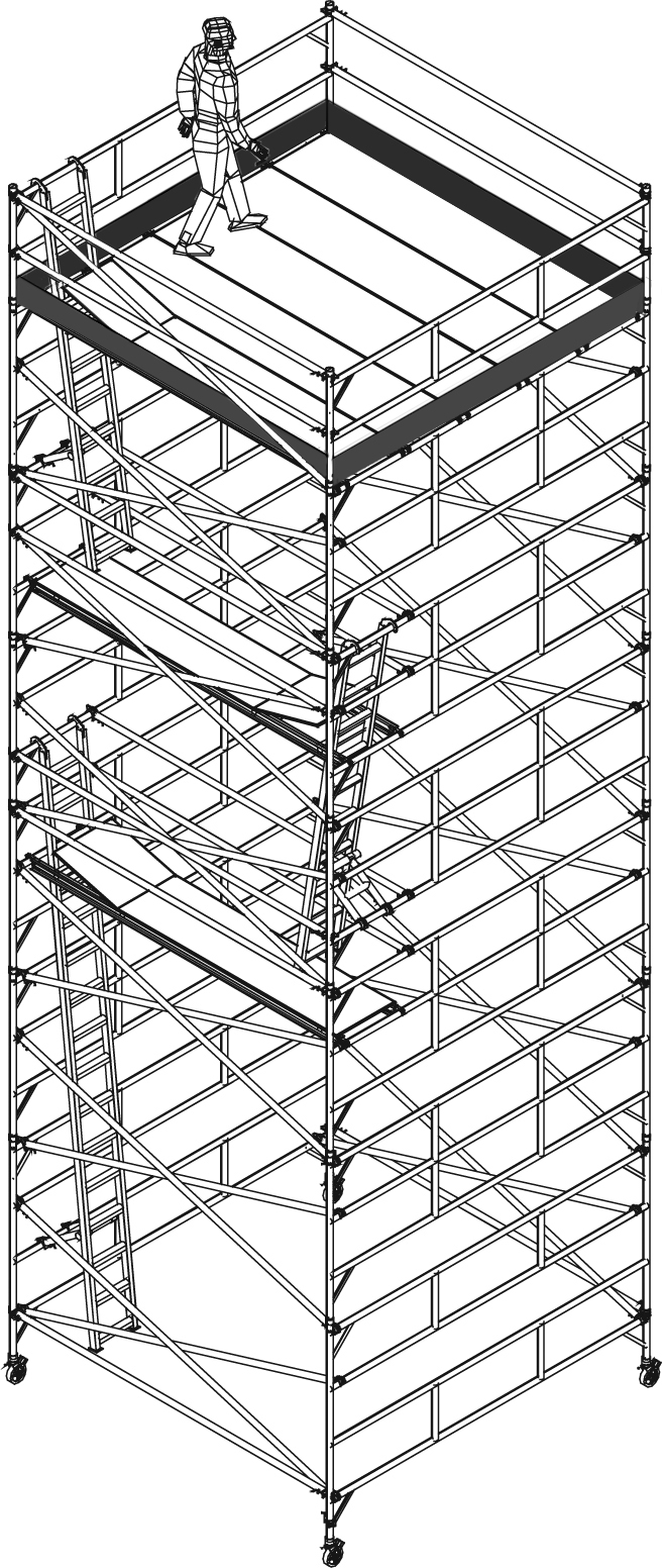 3 0m x 3 0m Tower toeboards 9m to platforms