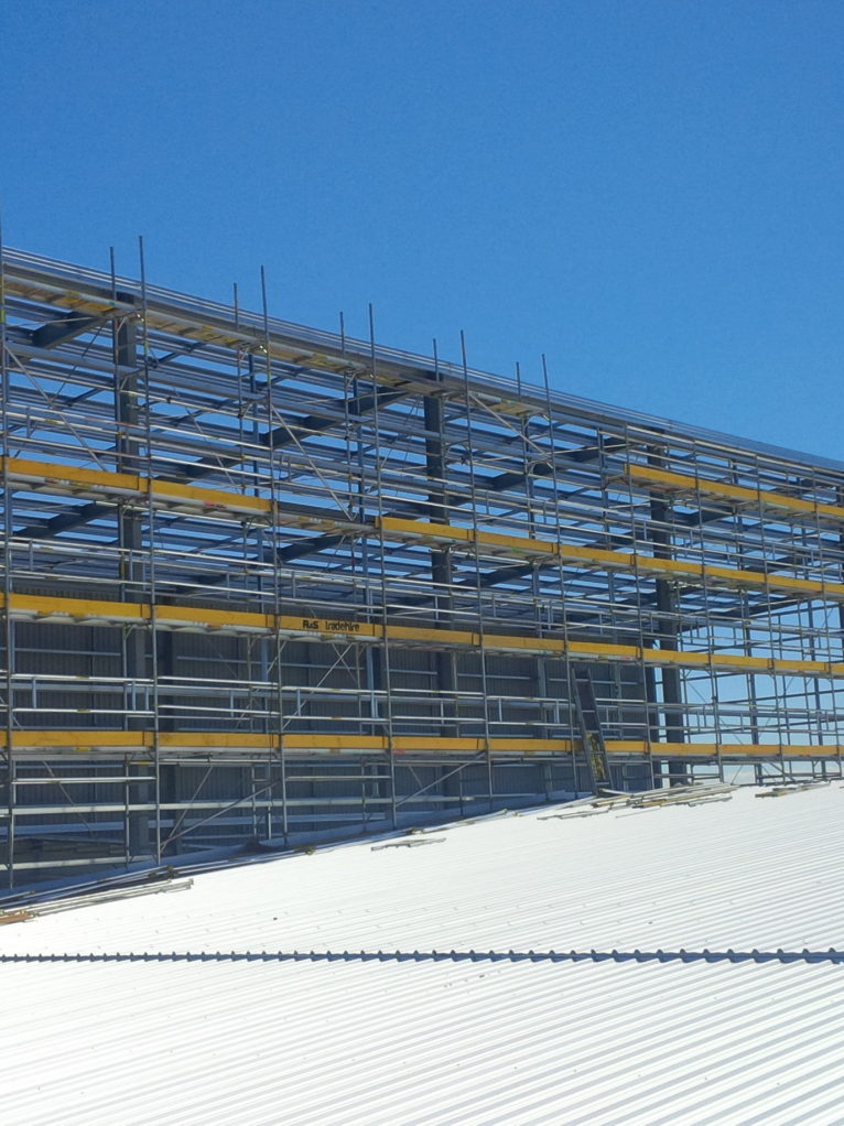 Multi Scaff Facade System on roof